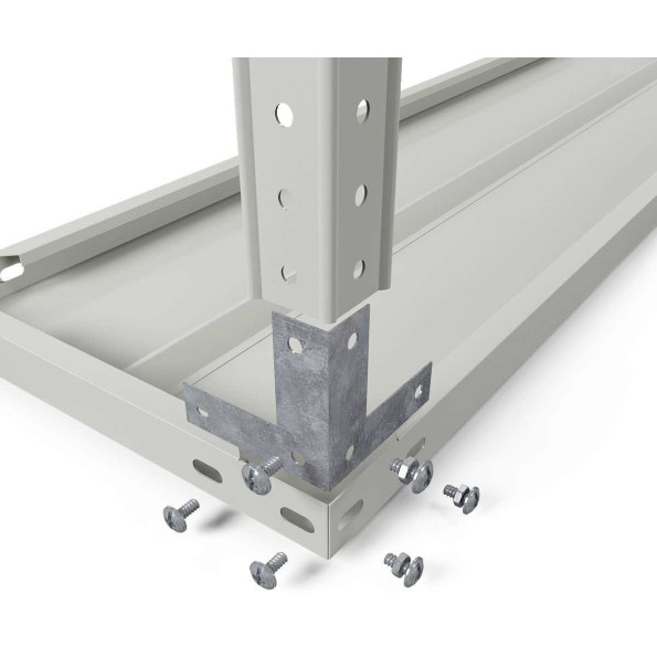 Стеллаж металлический 200х90х30 см СЕРЫЙ 4 полки АНКОР-ПРО для магазина, дома, архива -
                                                        Фото 6